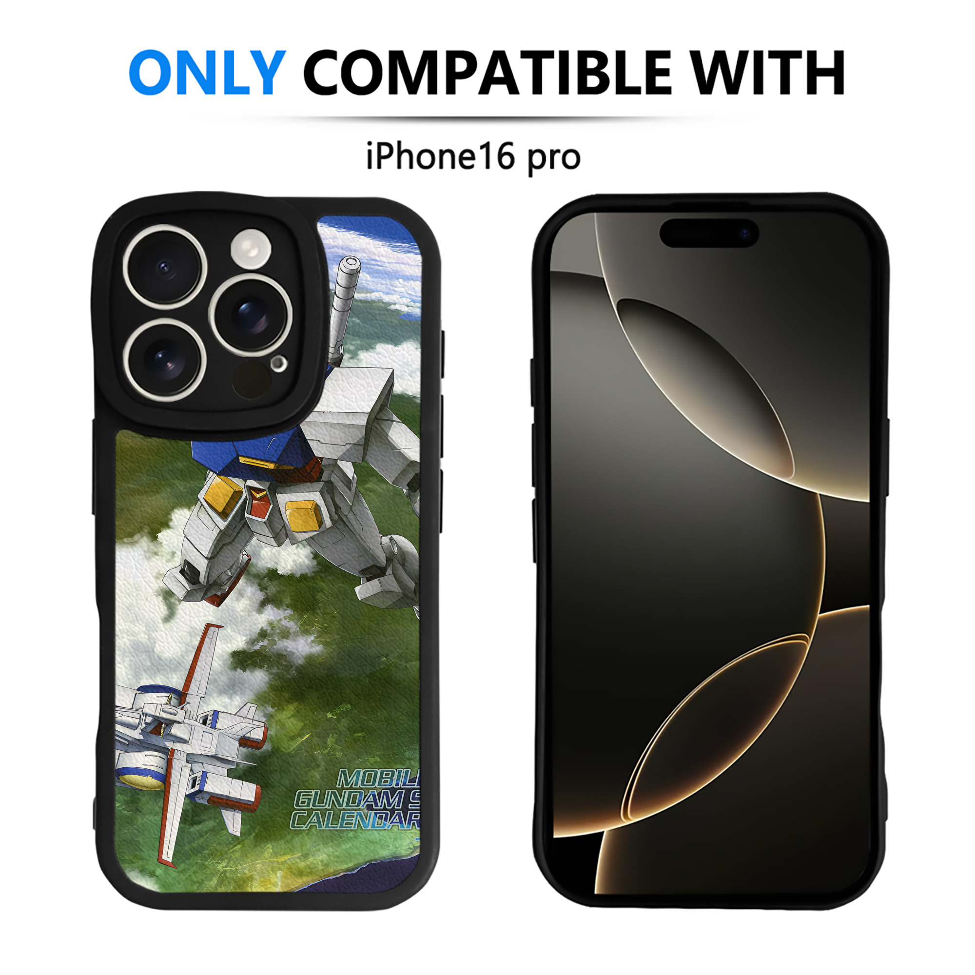 （画像用） 機動戦士ガンダム Mobile Suit Gundam 【iPhone 16シリーズ対応】シリコンスマホケース（レザー調） 材質：シリコン
